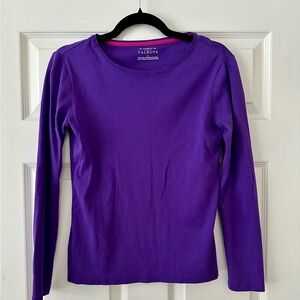 Talbots Purple Long Sleeve Top Small Like New